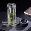 WANXIANG Double Wall Glass Tea Mug with Infuser
