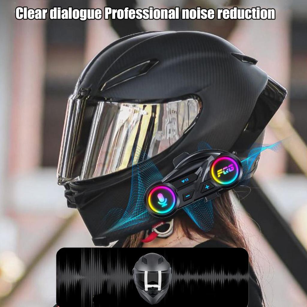 Motorcycle Helmet Headphones Motorcycle Wireless Headphones For Helmet Noise Reduction Waterproof 800mAh Earbuds For Skiing