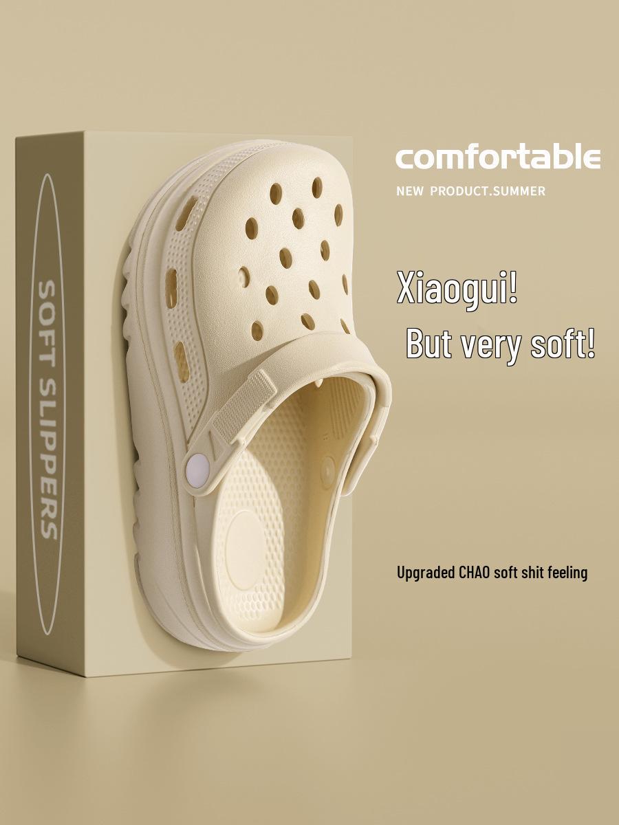 

Женские летние полушлепанцы с закрытым носком на толстой нескользящей подошве 2025: Удобная пляжная обувь с мягкой амортизацией. 36-37 Standard