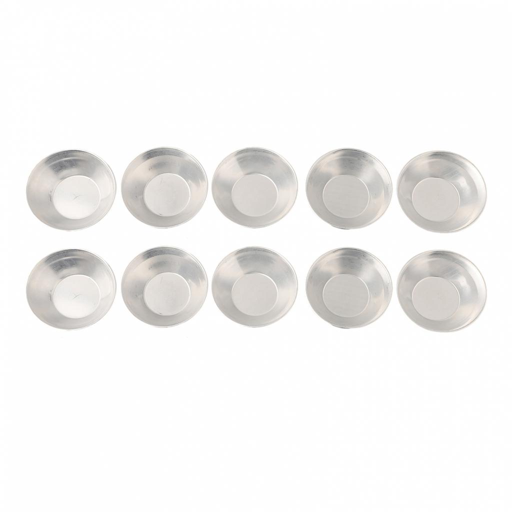10Pcs Aluminum Alloy Egg Tart Moulds Make Pudding Desserts Kitchen Tools 7x4x2cm