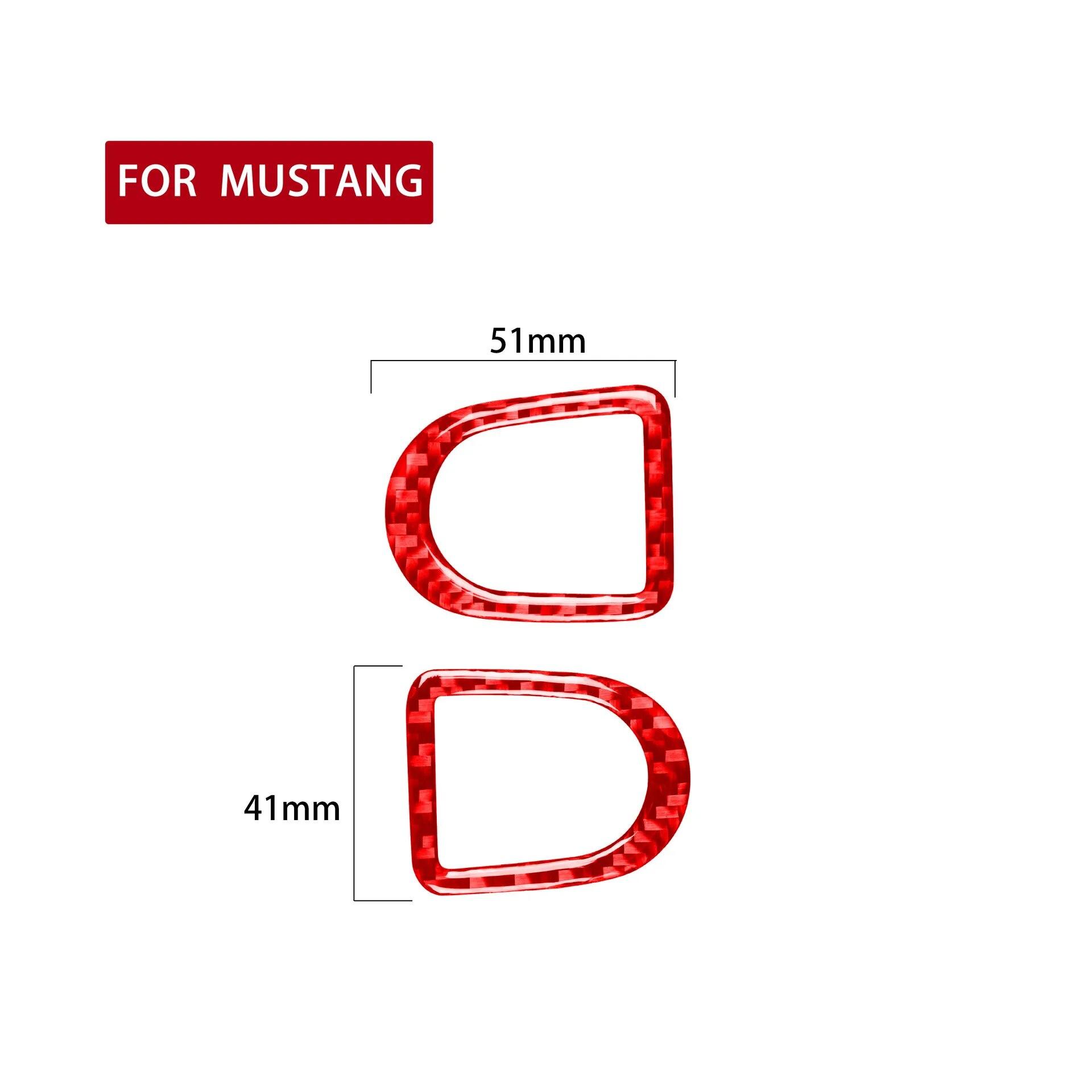 

Углеродное волокно для Ford Mustang 2005-2009, дверной замок, кнопка, декоративная крышка, наклейки, автоаксессуары, наклейка RHD красный