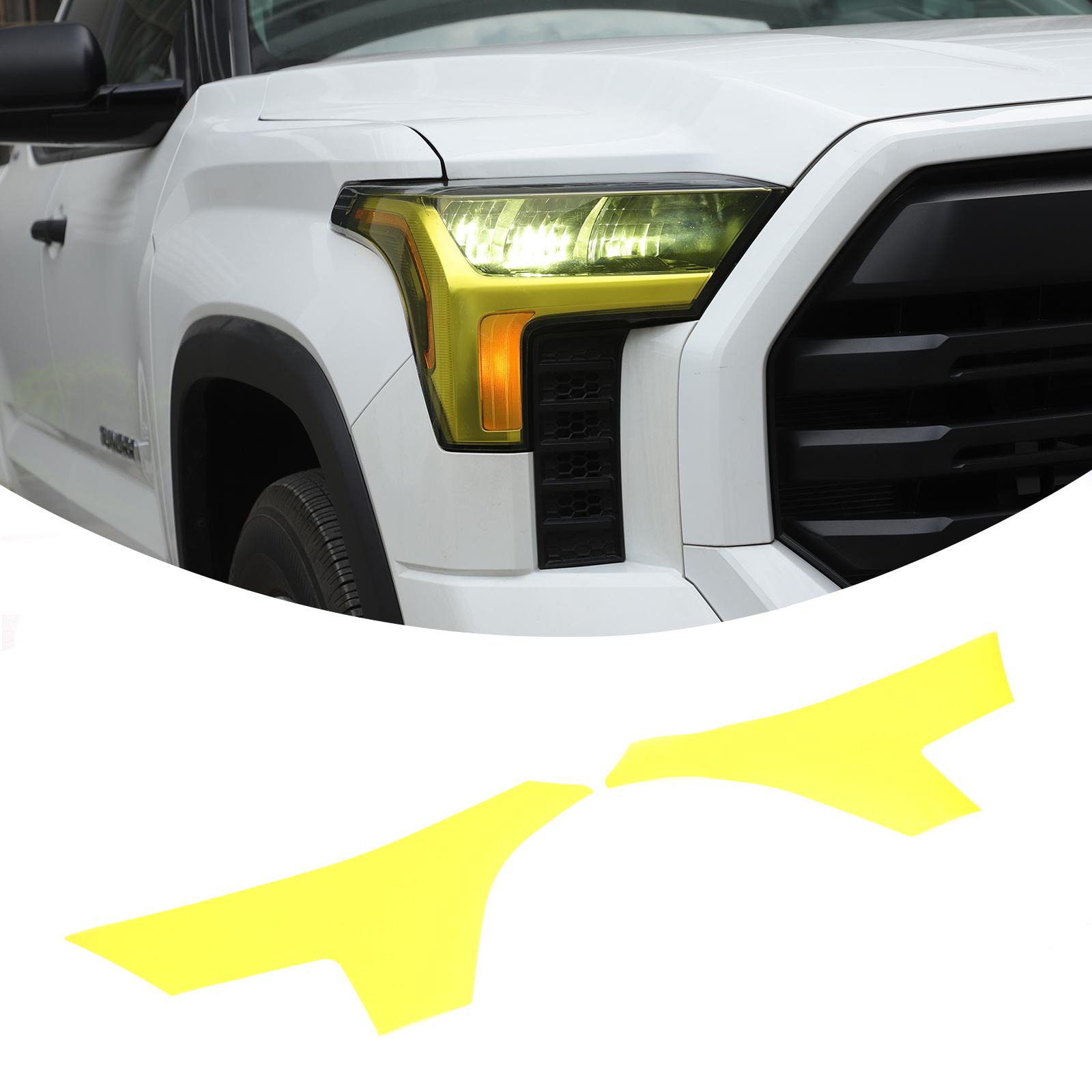 

For Toyota Tundra 2026-2026 TPU yellow/ Black Car Headlight Film Protective Stickers Car Exterior Accessories жовтий