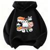 Funny Sushi Cat Food Design Printed Hoodie Kids Cat Children's Sweatshirt Hoody for Boys Girls Spring Y2k Casual Hoodies