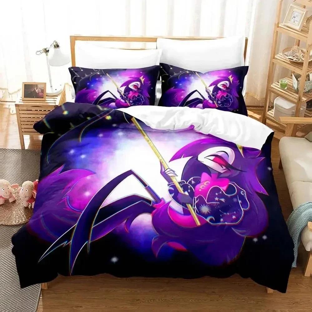 New 3D Print Hazbin Moxxie Hotel Bedding Set Bedroom Soft Modern Bedspreads Comefortable Duvet Cover Quilt Cover And Pillowcase
