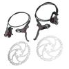 WAKE Front and Back Disk Brake Kit Aluminum Alloy Calipers Stainless Steel 160mm Rotors with Cable Brake Lever for Road