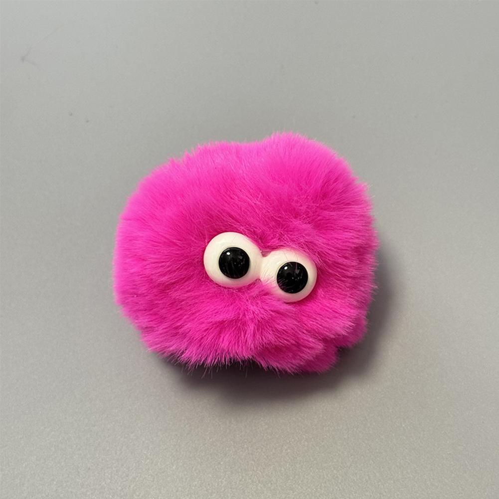 2Pcs Car Motorcycle Helmet Decoration Soft Plush Ball with Big Eyes For Motocross Full Face Off Road Helmet Sticker