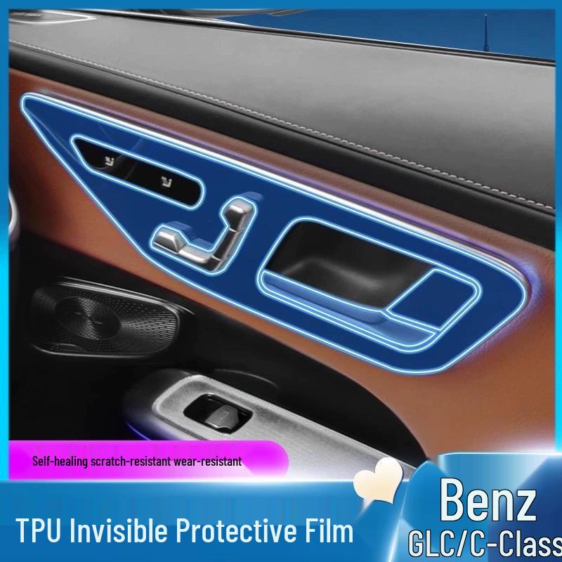 Transparent TPU Screen Protector for New Mercedes-Benz C260L/C200L Interior Console & Navigation
