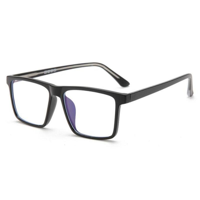 Übergroße quadratische Myopie-Brille Anti-Blaulicht Großer Rahmen Korrektionsbrille für Kurzsichtige 0 -0.5 -0.75 bis -6.0