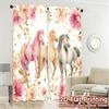 2D Flat Printing,JIT 2pcs, Curtains (Without Rod) Equine Celebration Modern Curtain Modern Machine Washable Fabric Curtains