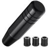 Arenbel Alloy Weighted Gear Shift Knob with Long Shifting Stick Lever Speed Shifter Head for Manual and Automatic Black Vehicles,