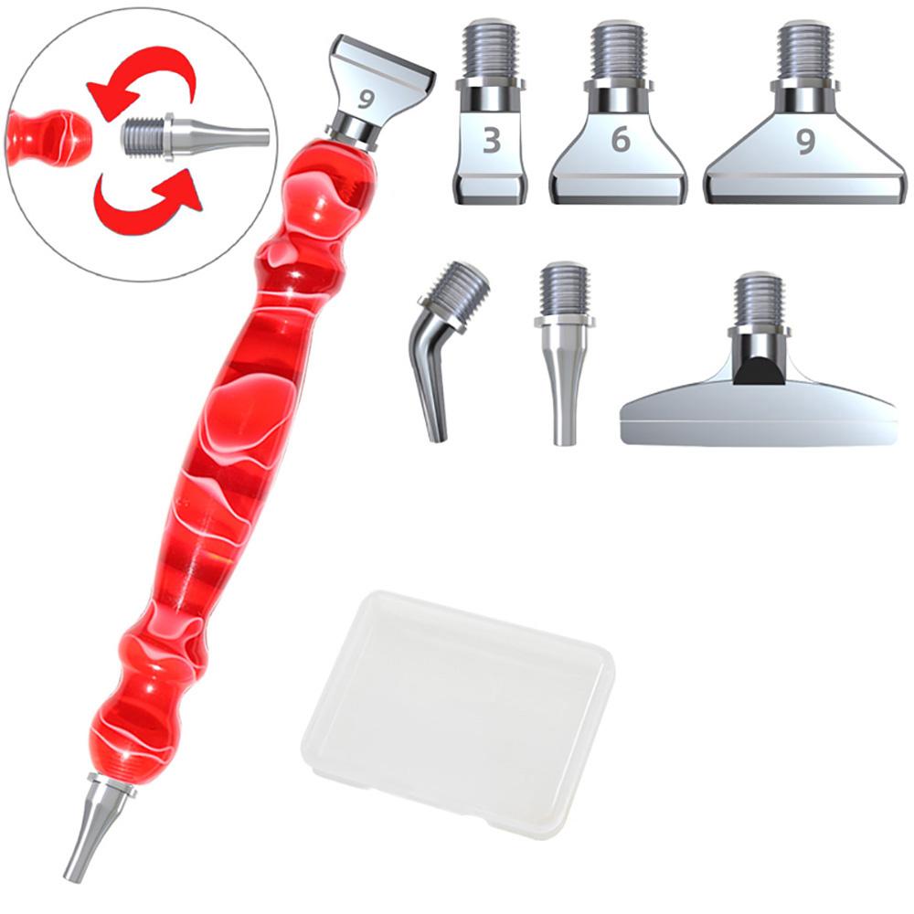 Special-shaped Resin Diamond Painting Pen Multi-placer Alloy Replacement Pen Heads Point Drill Pens Glue Clay DIY Nail Art Tool