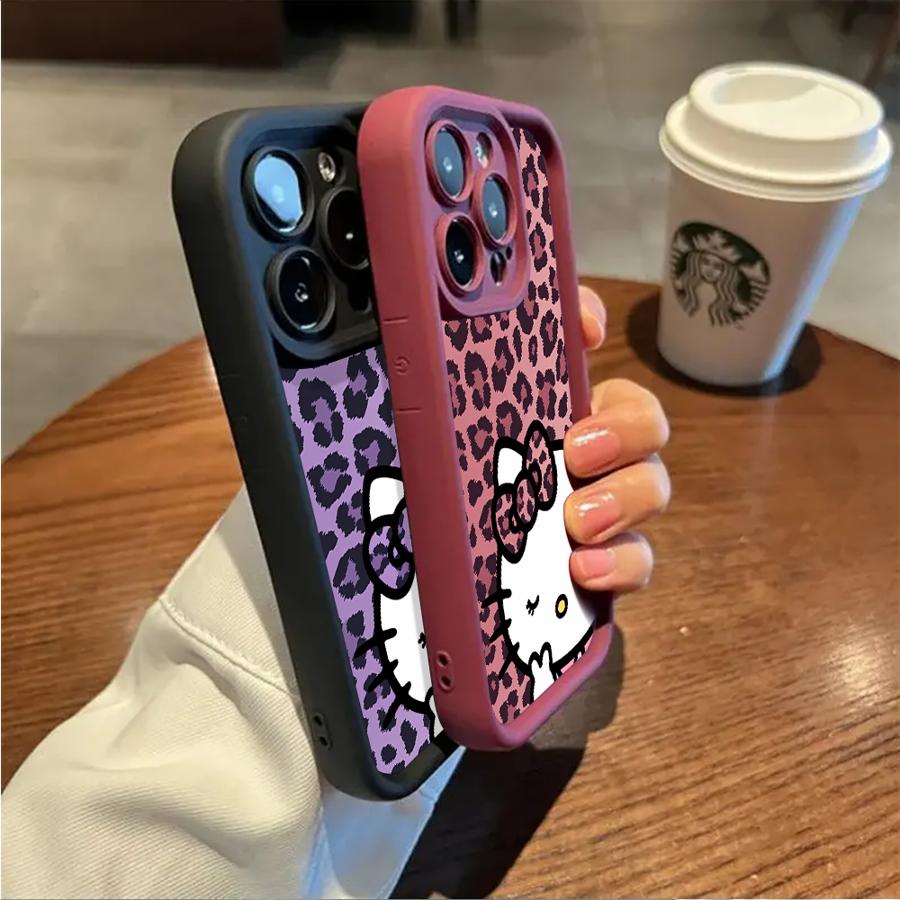 Anime H-ello K-Kitty Cute Phone Case for iPhone 16 15 Pro Max 13 12 11 Pro 14ProMax 16Plus XS Max XR 7 8 SE 16e Soft Cover
