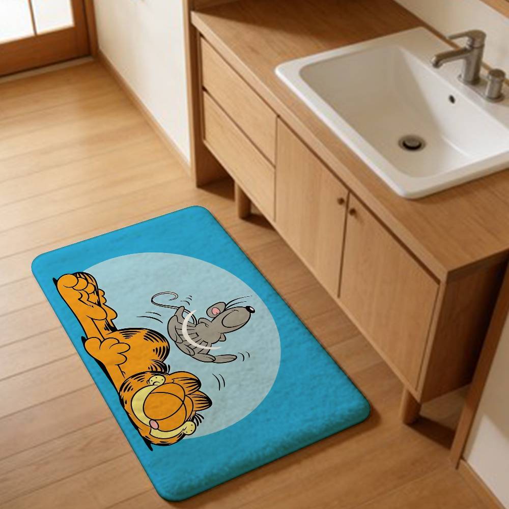 Cartoon G-Garfield Cat Room Mats Cheaper Anti-slip Modern Living Room Balcony Printed Household Carpets