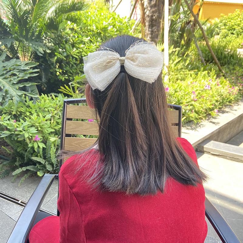 Korean Mesh Bow Hair Clip for Kids - Princess Headwear Accessories