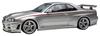 Makeup EIDOLON Scale Nissan Skyline NISMO 2004 Silver with Nismo Finished EML135A 1/18 GT-R (BNR34 R-tune Version) Stripes, Model,