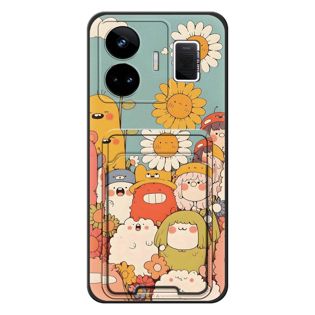 Waterproof Card Bag Phone Case For OPPO Realme GT NEO5/240W/Realme GT3 Fashion Design Dirt-resistant Cover Cartoon Cute