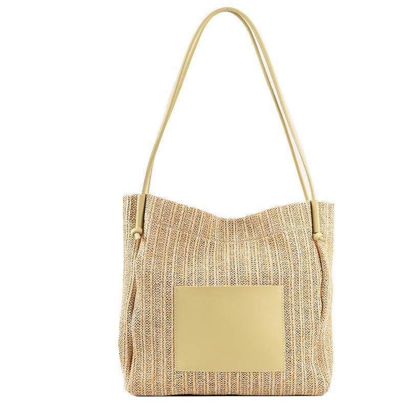 Straw Bag for Women New Summer Trend Versatile Ins Style Straw Bag Fashionable Shoulder Large Capacity Tote Bag