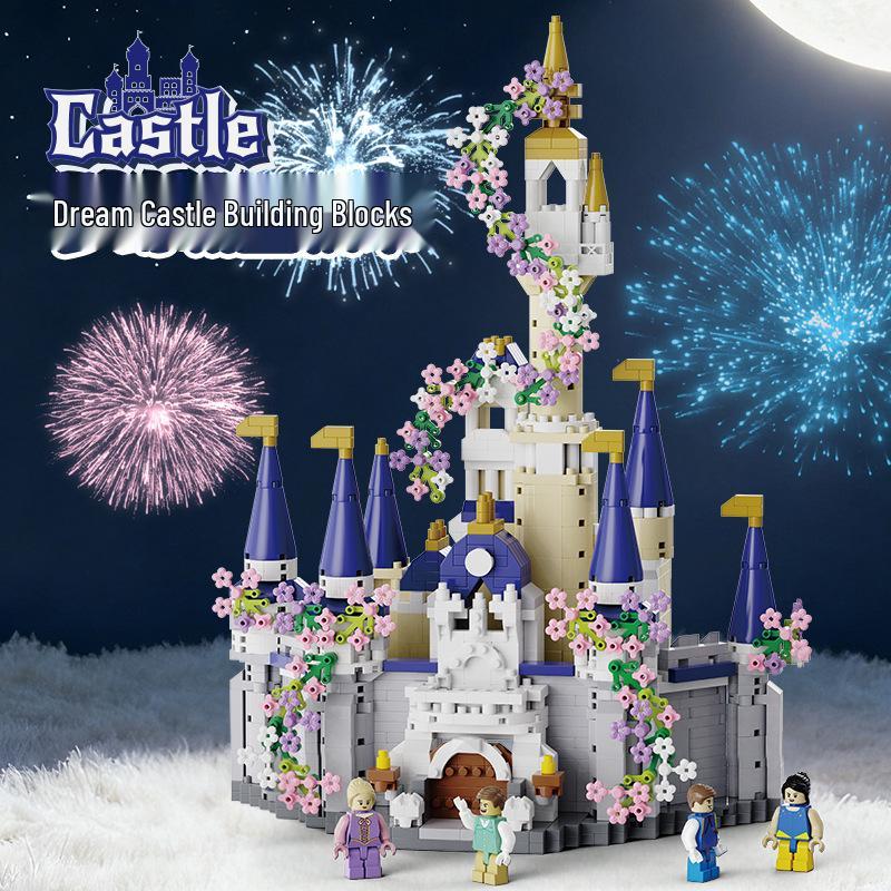 Handmade Lego-Compatible Magic Castle Building Set - Girls' Birthday Gift