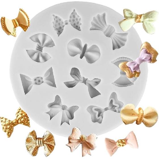 Bows Silicone Molds Bow Fondant Mold For Cake Decorating Cupcake Topper Candy Chocolate Gum Paste Polymer Clay