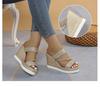 Women's Slipper New Slides Women Wedge Sandals Summer Pump Fashion Pearl Rhinestone Platform Casual Ladies High Heels Slippers