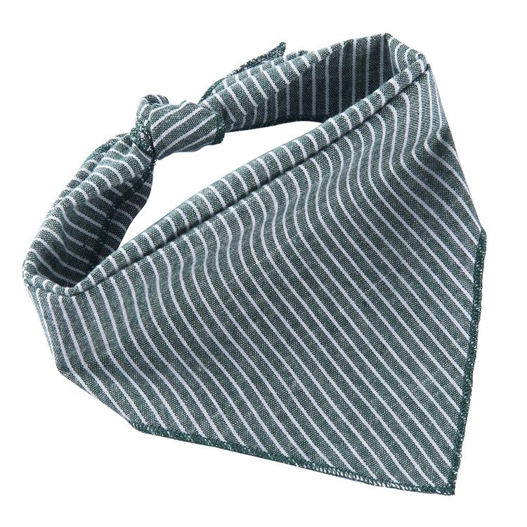 Cotton Pet Printed Triangle Bandana Striped Birthday Scarf for Large Dogs