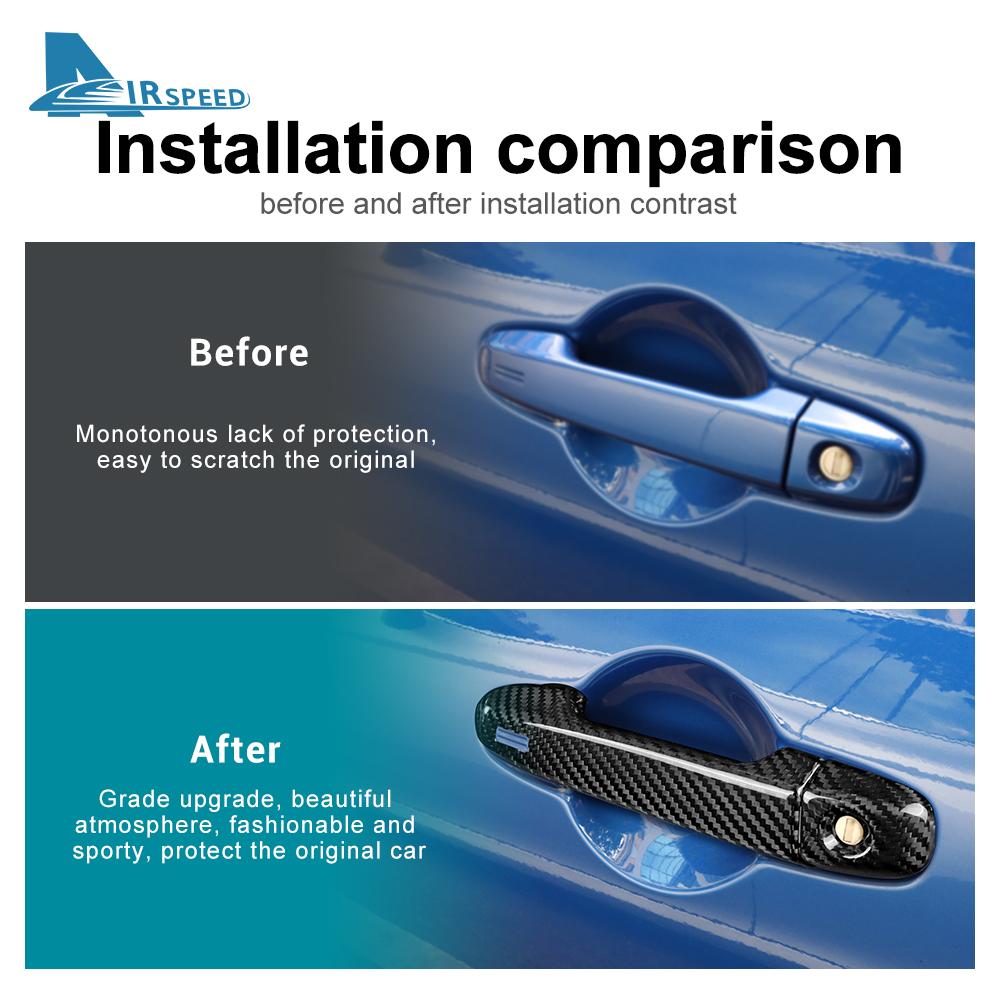 Real Hard Carbon Fiber Cover For Subaru BRZ Toyota 86 2013-2025 2025 2025 2025 Door Handle Sticker Protector Handle Decor Trim