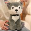 Kawaii Simulation Puppy Plush Toys Soft Cute Sitting Husky Schnauzer Bulldog Dogs Toys Funny Cartoon Pets Birthday Gift For Kids