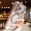 High-grade Glitter Rhinestones Phone Case For iPhone 17 16 15 11 12 13 14 Pro Max Plus Magsafe Magnetic Clear Lens Protect Cover