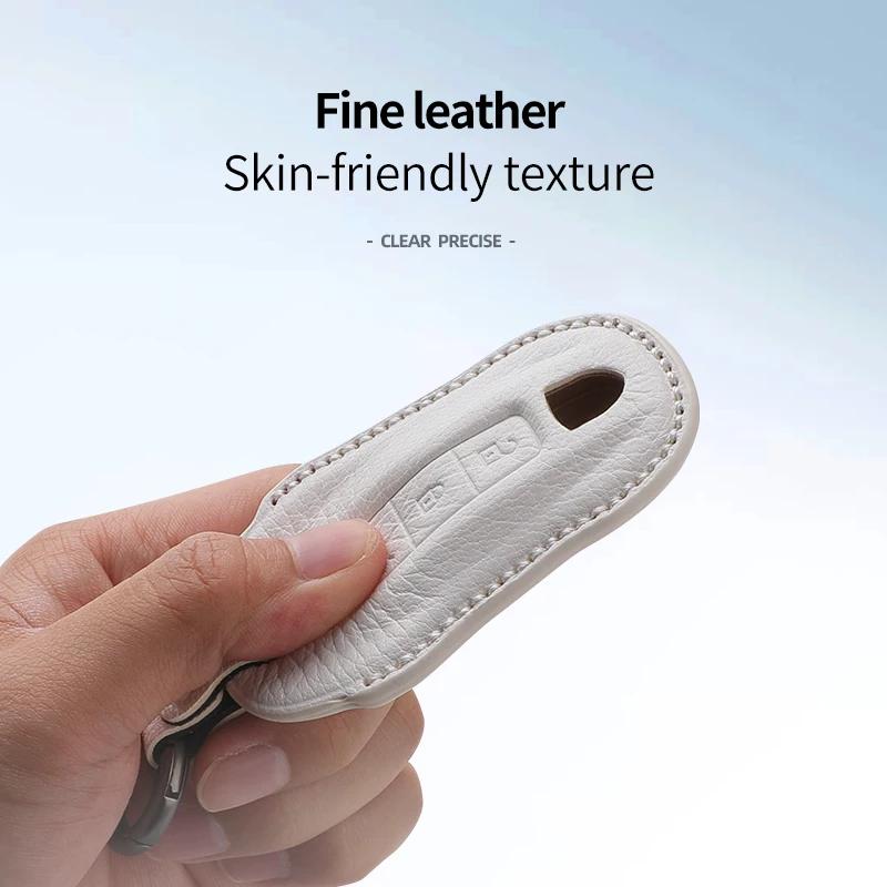 Sheepskin High-Quality Car Key Case Cover Accessories For Porsche Panamera Spyder Carrera Macan Cayman Cayenne 911 970 981 991