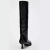 Bla Wide Boot Tube Pointed Toe  Heel High Tube Pants Long Boots Faion Knight Boots Women's New Autumn Winter Oes