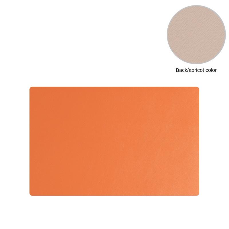 Double-Sided Solid Color PU Leather Placemat Waterproof Oil-Proof Disposable Western-Style Placemat Solid Color Household PVC Anti-Scald Placemat