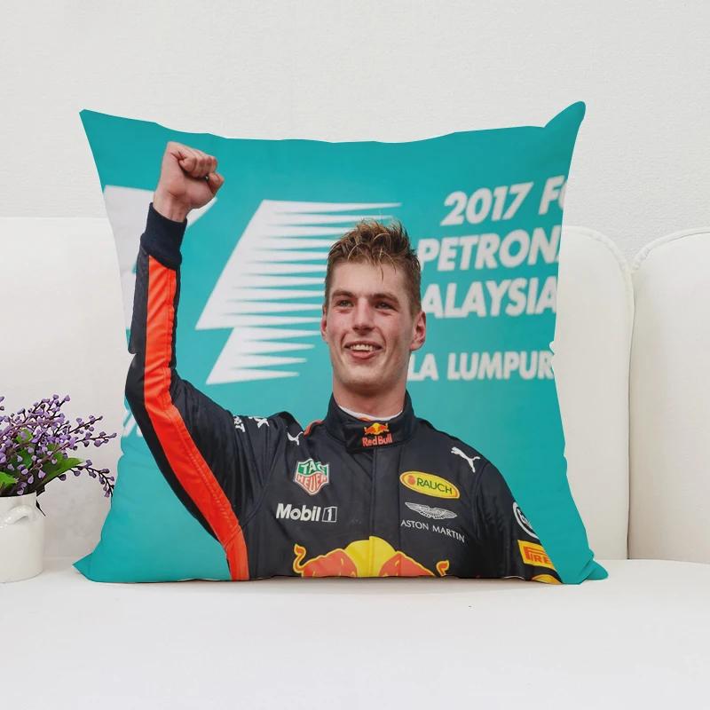 

Наволочка 45x45см Подарунок для фаната М-Макса Ферстаппена Чохол для подушки на диван Двосторонній принт Короткий плюш Подушка для попереку на крісло 16x16Inch