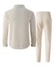 Completo casual da uomo autunnale europeo con giacca a maniche lunghe a nido d'ape e pantaloni