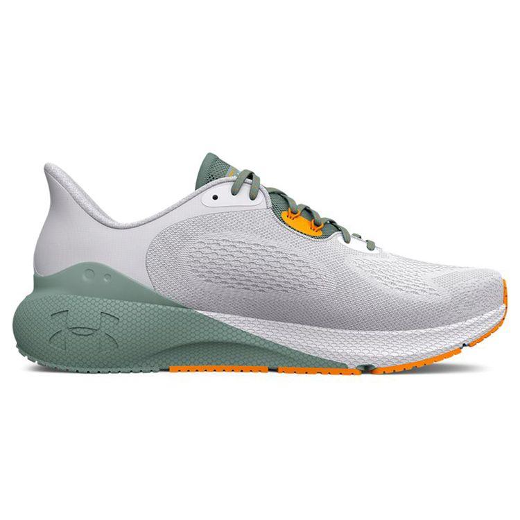 Under Armour HOVR Machina 3 Comfortable Fashionable Fabric Low-Top Casual Running Shoes Men Sneaker Gray Green Yellow 3025650-109