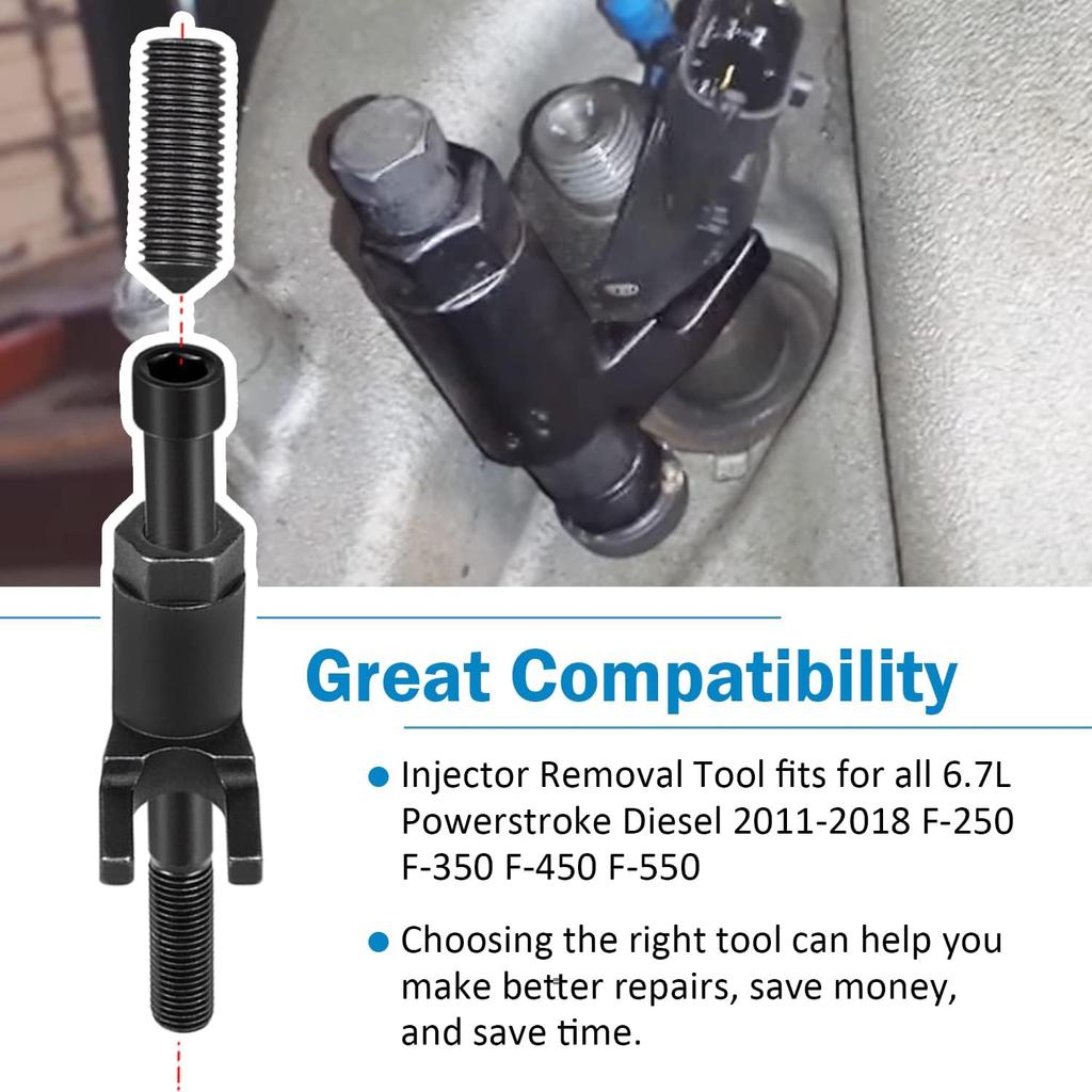Fuel Injector Socket Set and Injector Removal Tool (3418) Fit for Ford Powerstroke Diesel 6.7L 2011-2018 F-250 F-350 F-450 F-550