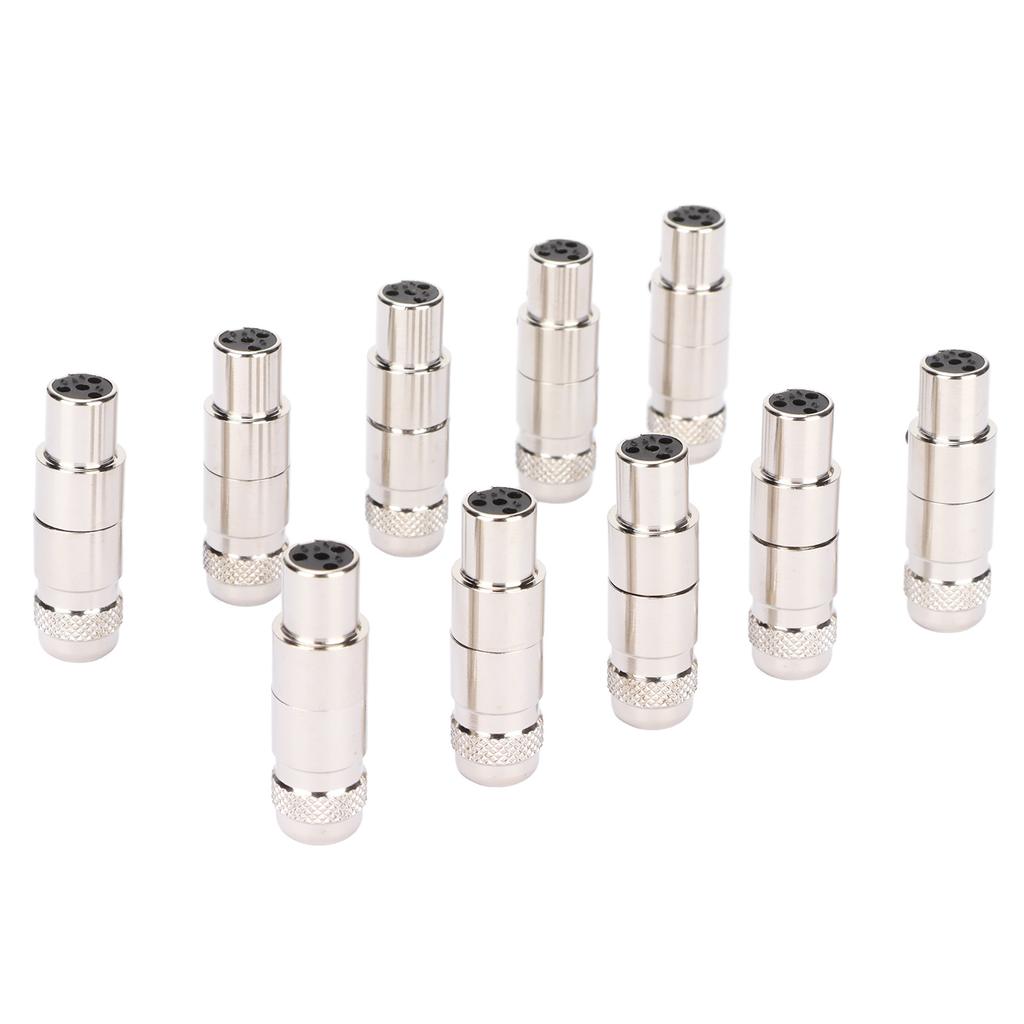 4 Pin XLR Female Connectors Noise Reduction Compact 4 Cores XLR Female Plug for Stereo Microphone Cables