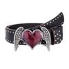 Double Hole Eyelet Grommet Gothic Waistband Trendy PU Leather Waistband Vintage Buckle Waist Belt