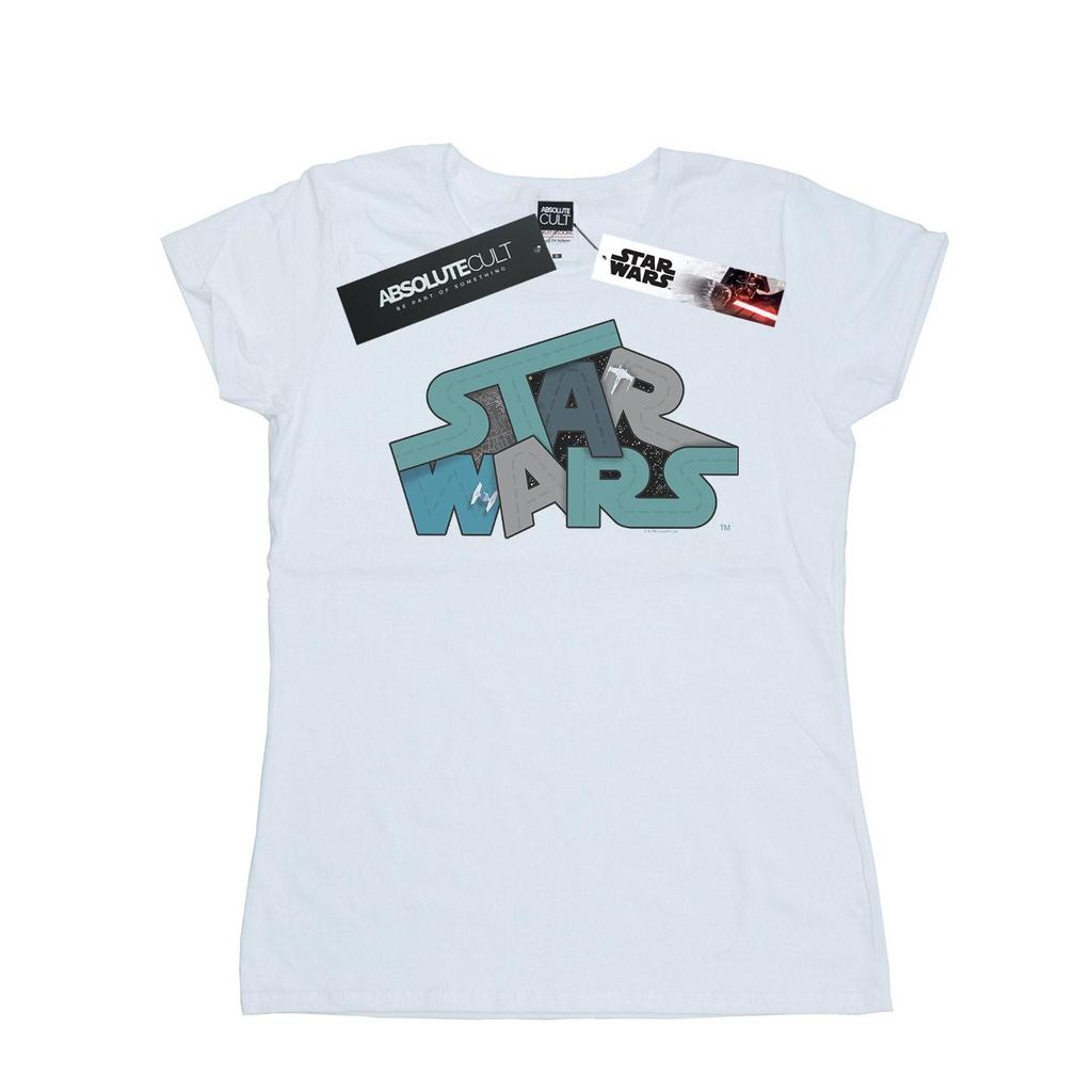 STAR WARS Womens/Ladies Death Star Jumble Logo Cotton T-Shirt