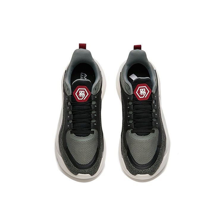 Anta Training Shoes Lightweight Breathable Slip Resistant Durable Shock Absorbing Low Top Men sneaker Gray Black White 112147715-3