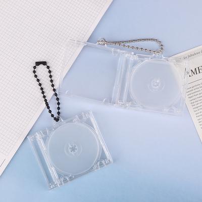 1Pcs Blank Album Mini Cd Case + Cd Keychain For Diy Keychains Backpack Hanging Decor Chain/Clip