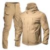 Camouflage Fleece-gefütterter Skianzug: Wasserabweisende Winterjacke & Softshell-Hose für Wärme und Kälteschutz