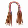 Multicolor Plastic Pipe Carbonized Double Annular Bamboo Sweater Needles(100 Cm39.4 In)