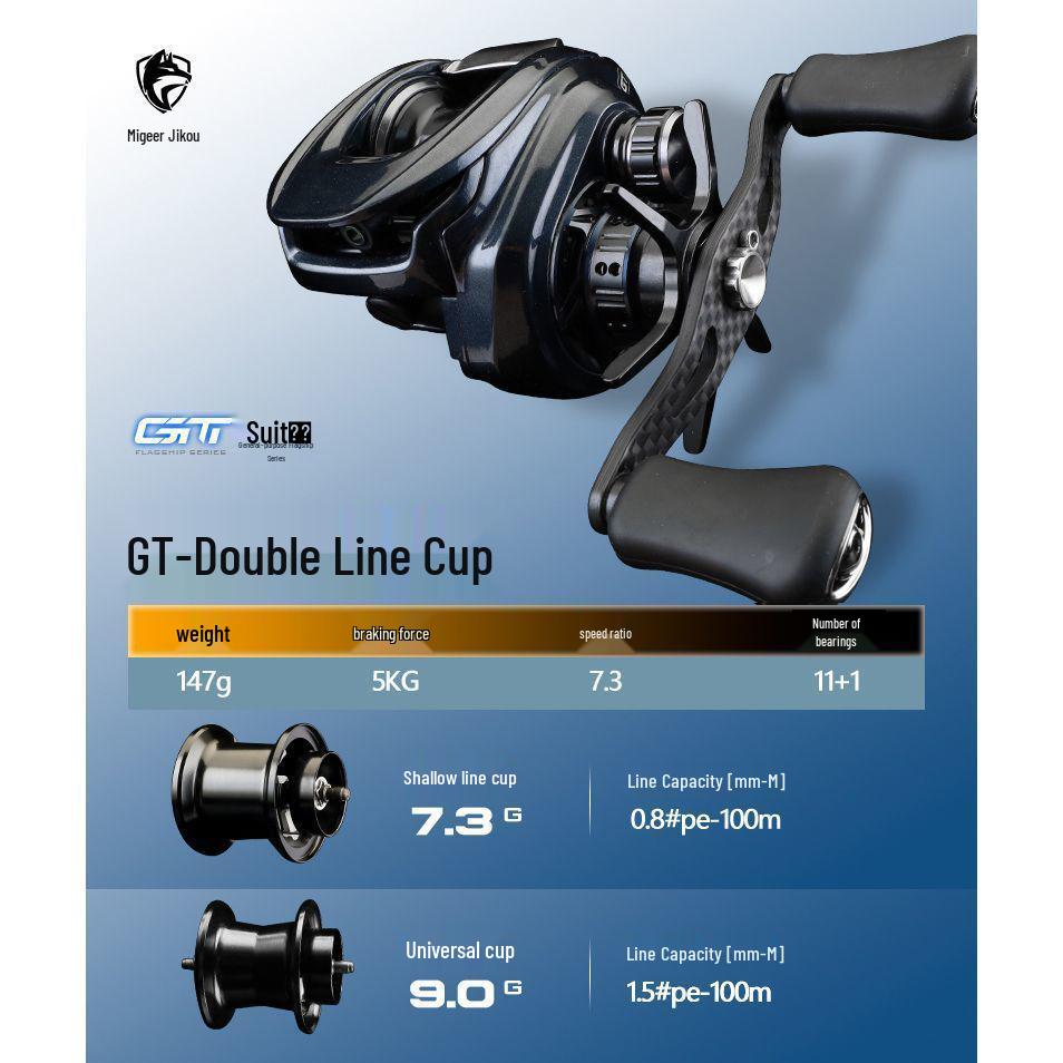 Michelle Jihu GTultra All-Purpose Long-Distance Baitcasting Reel Saltwater Micro Lure Anti-Backlash Reel