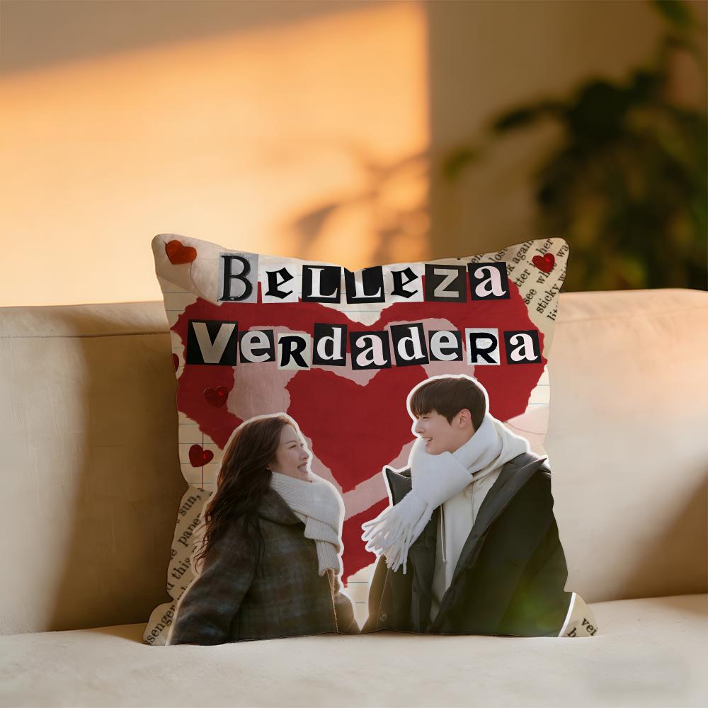 

True Beauty Cushion Cover Cozy Velvet Throw PillowSoft Warm Cushion For Sofa Bed 30x30 cm
