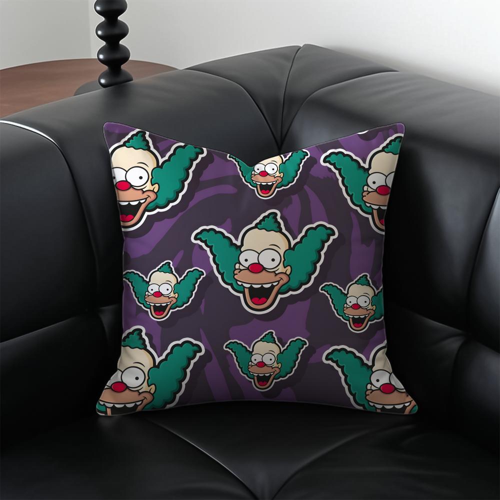 TThe Simpsons Cushion Cover Pillow Case Antidustmite Invisible Zipper Silky Plush Cushion
