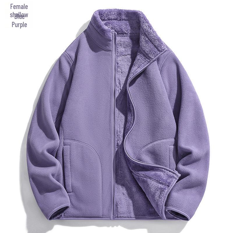 Ollie Double-Sided Polar Fleece Couple Jacket - Soft, Warm, Trendy Winter Coat