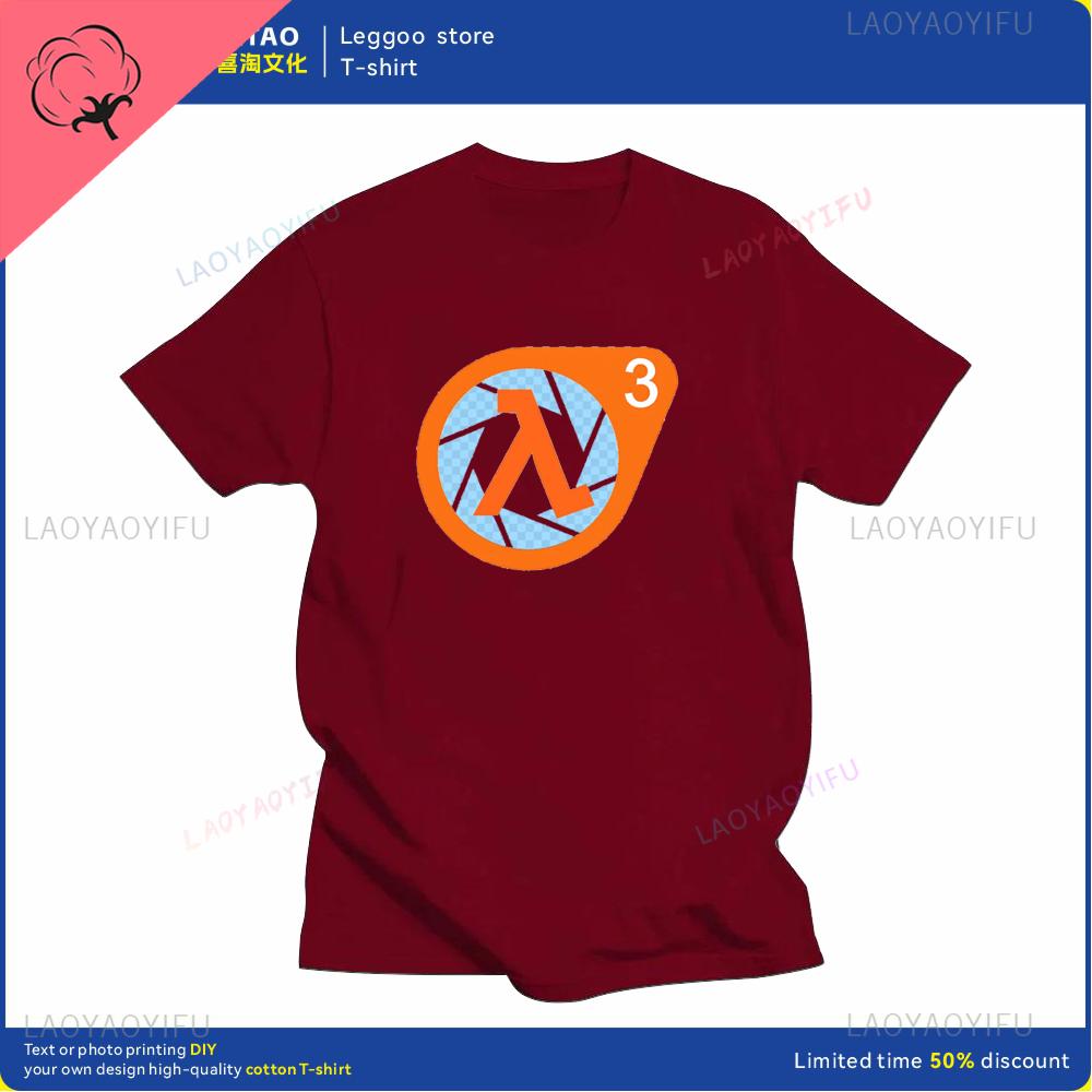 Fun Half Life 3 Cotton Player Tshirt with Lambda Logo The Best Game You Will Never Play Valve Meme Nerd Gift PC Game Top S