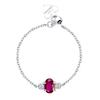 Lala Christie Ruby and Diamond PT900 Free Chain Birthday Women's Ring, Platinum, Ring, Ring, Gift, LR56-0004