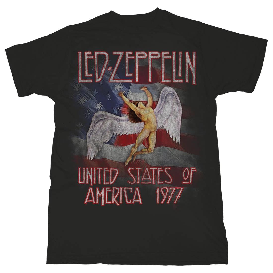 

Led Zeppelin - США. 1977 - Хлопковая футболка для взрослых/унисекс Мужские футболки Топ - НОВАЯ и с официальной лицензией! 2XL