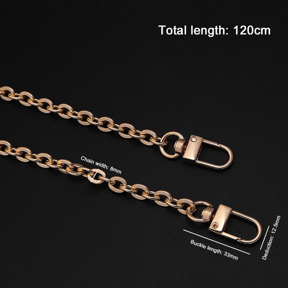 120cm Metal Chain Handle Replacement Chain Golden Silvery Aluminum Chain For Jewelry Making Findings Bag Chain Strap